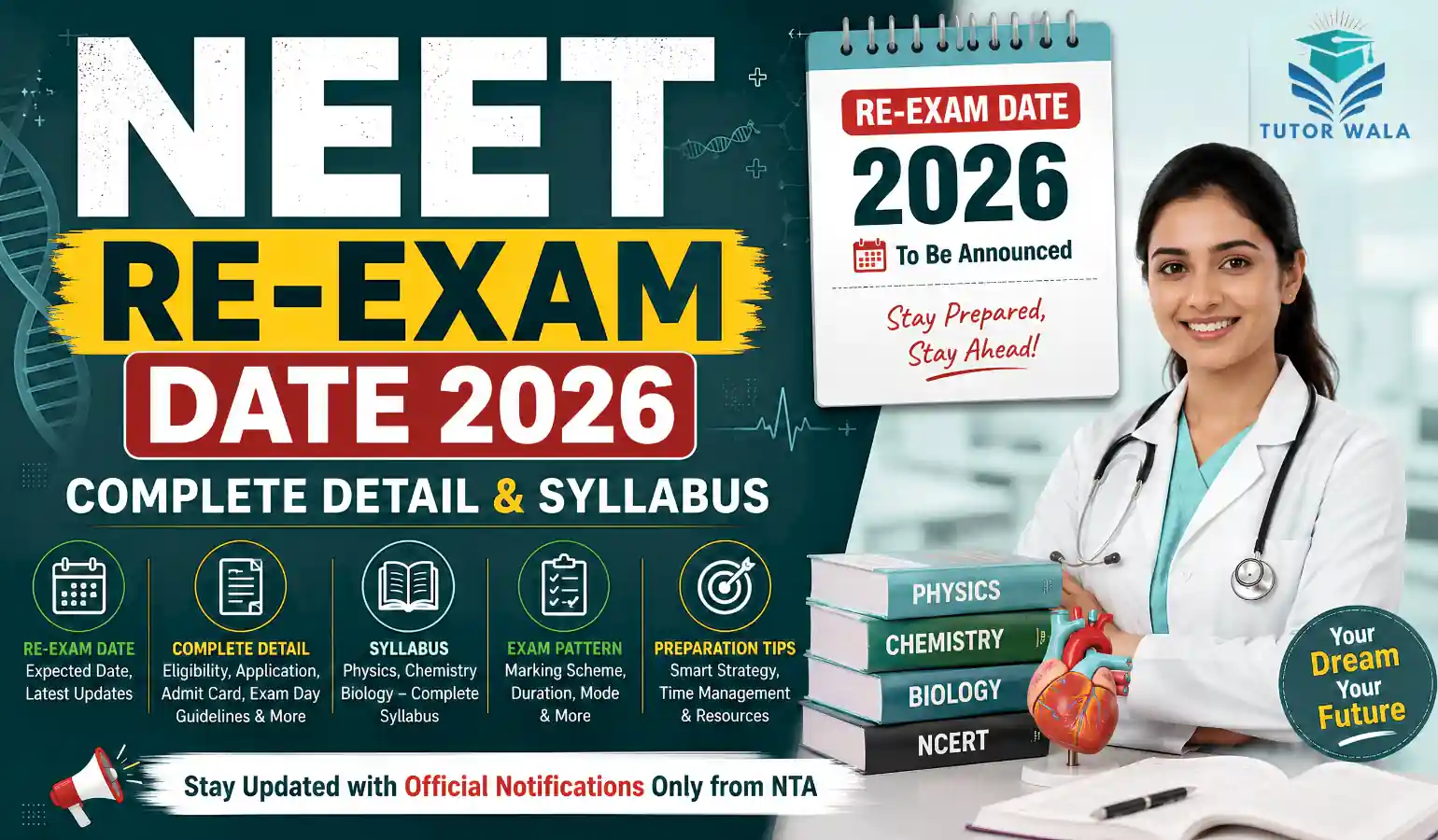 NEET Re-Exam Date 2026 Admit Card, Syllabus…